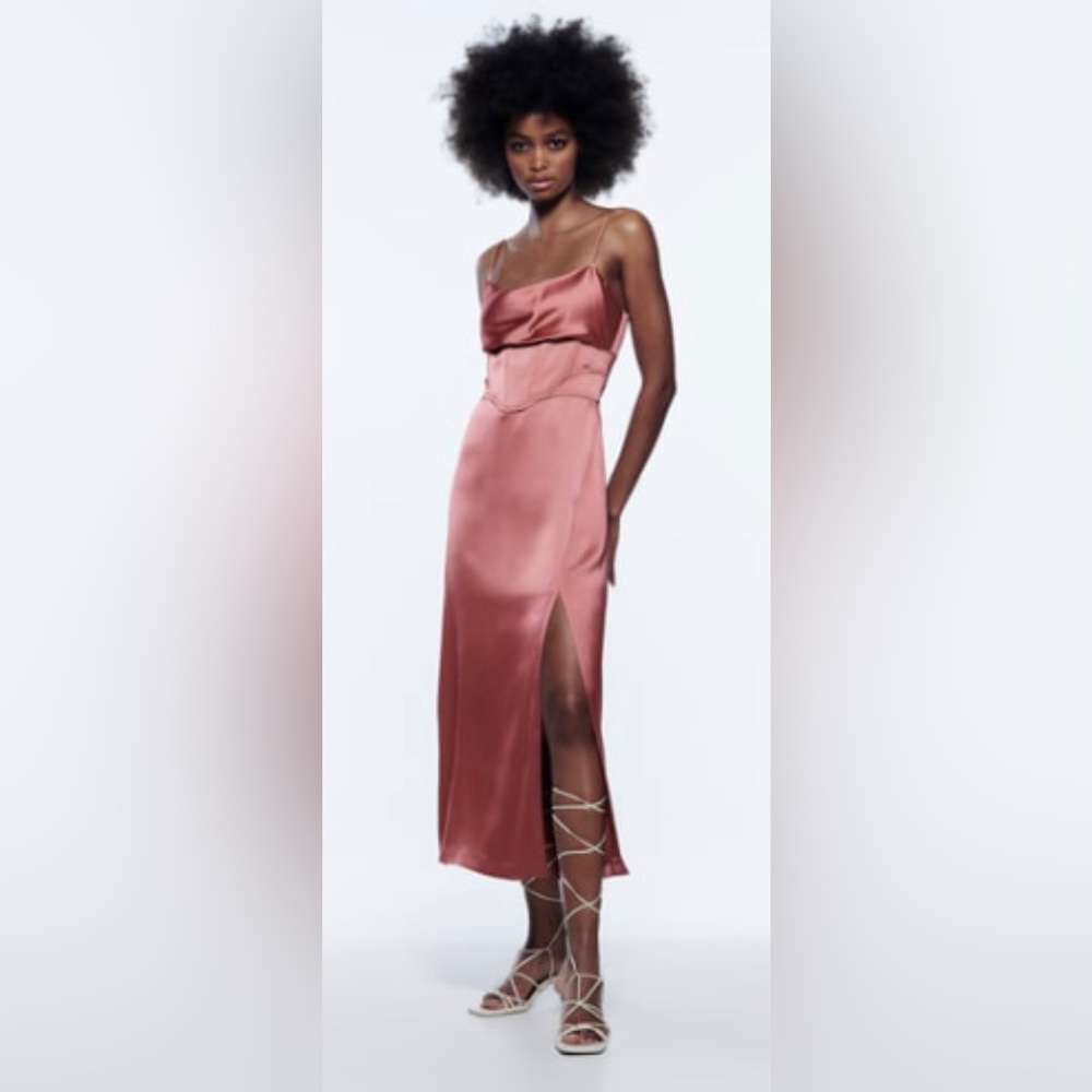 Zara silk bustier dress- Size L